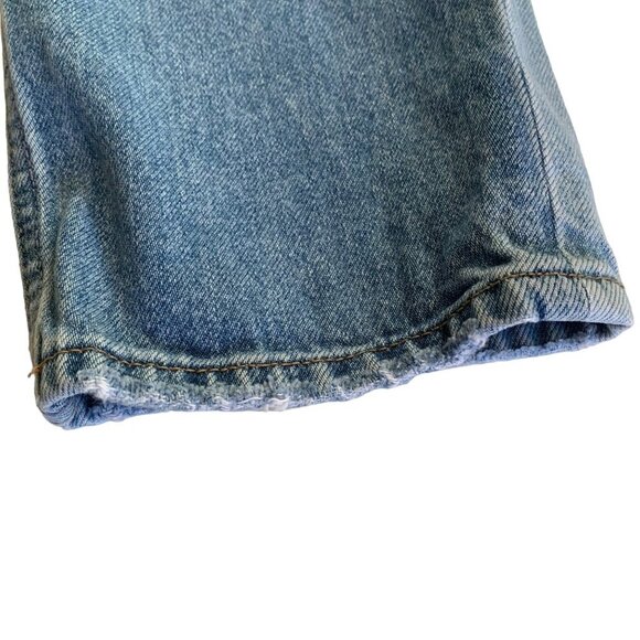 H&M Color Block Blue Denim Straight Leg 10” Rise Button Up Jeans Women’s Size 4 - Picture 7 of 12